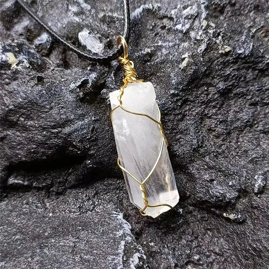 Chakela Crystal Natural Rose Crystal Heart Clear Quartz Pendant And Tumbled Black Box Reiki Healing