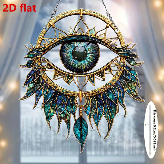 1PcEvil Eyes Hanging Decoration Hanging Pendant Wind Chime Suncatcher Home Window Ornament Garden Decor Car Interior Decoration
