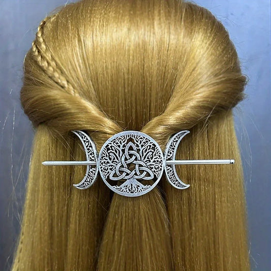 Elegant Viking Retro Crescent Cloud Hair Clip