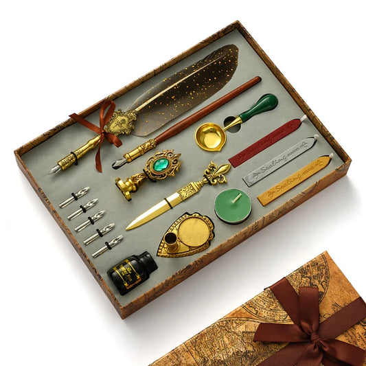 Feather Dip Pen Kit Antique