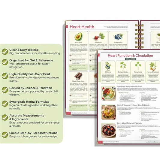 Natural Healing Guide Spiral Bound Herbal Book