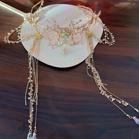 Antique Fringed Hair Crown