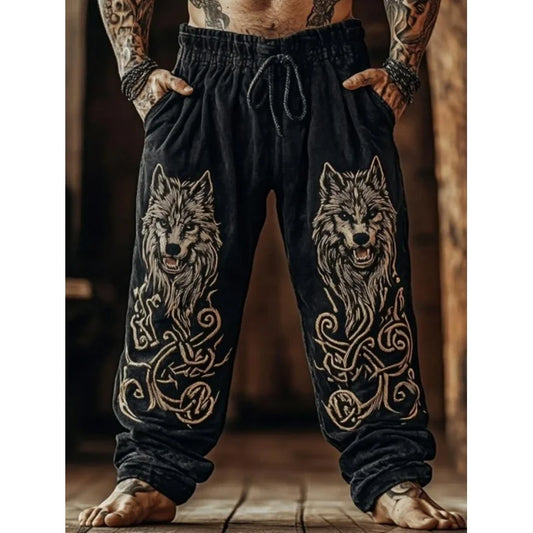 Men's Viking Nordic Totem Two tone Printed Casual Pants