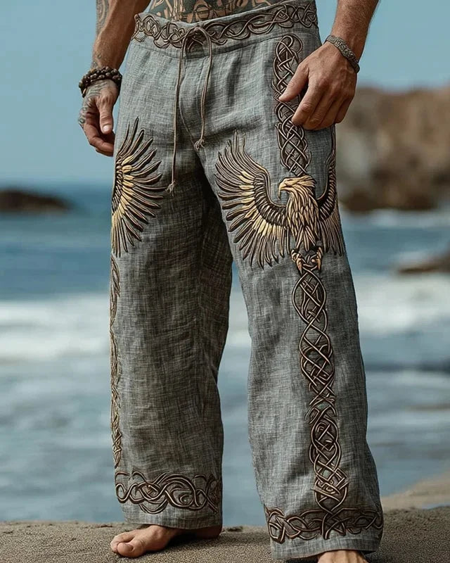 Men's Viking Retro Nordic Totem Two tone Casual Pants