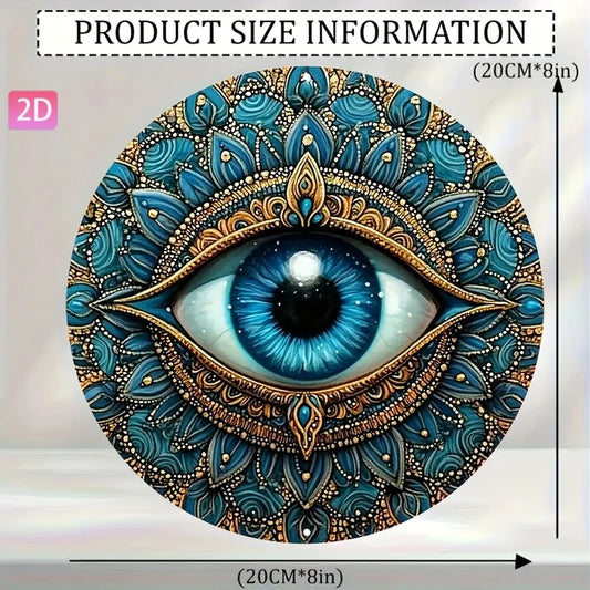 Evil Eye Aluminum Wall Decor Vintage Sign