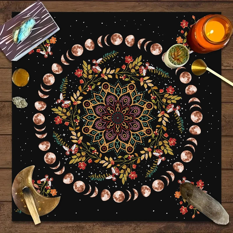 Moonlight Flower Tarot Table Cloth