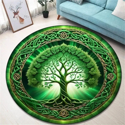 Vintage Tree of Life Round Rug
