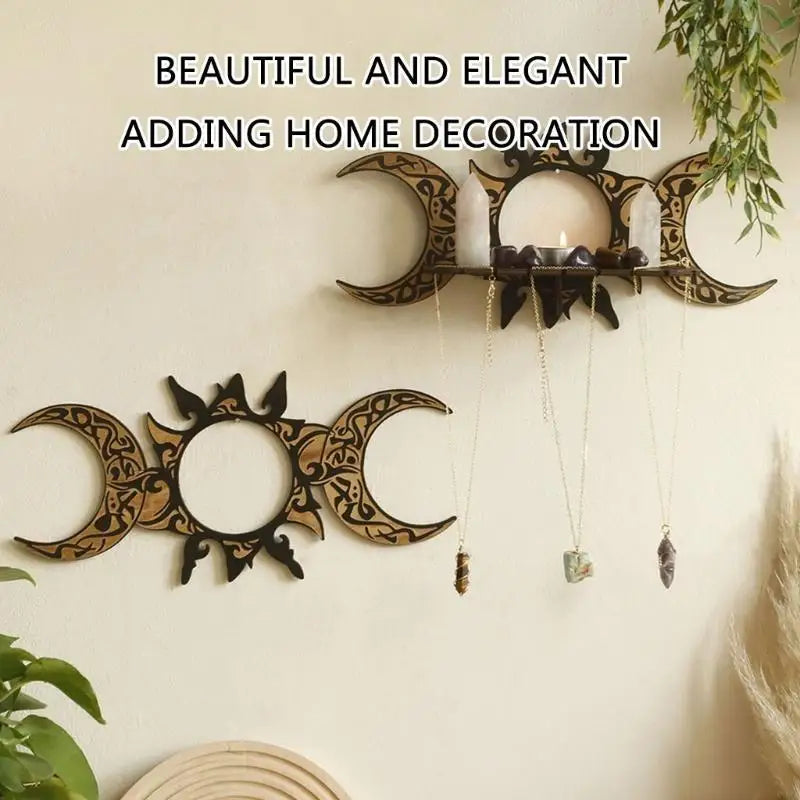 Sun and Moon Shelf for Crystals