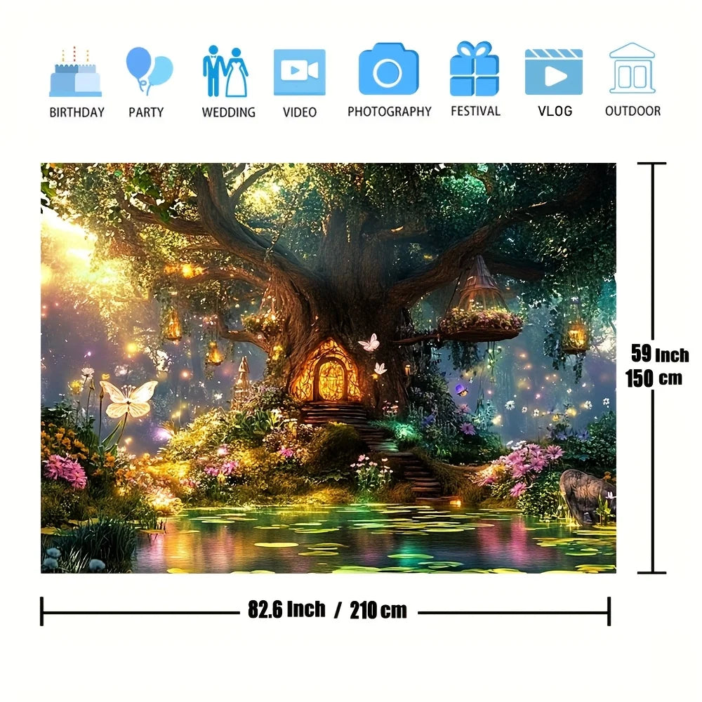 Enchanted Fairy Forest Wall Tapestry