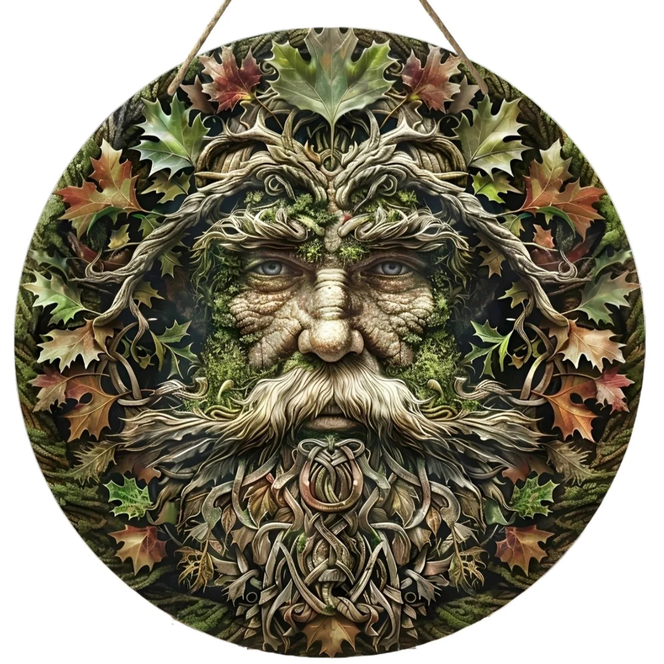 Tree Elf Circular Wooden Sign