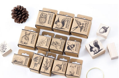 Cute Vintage Nature Stamps