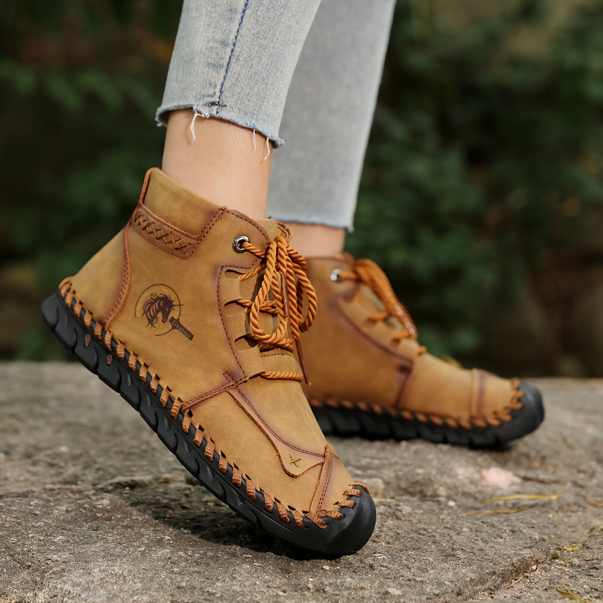 Vintage-Inspired Women's High-Top Boots
