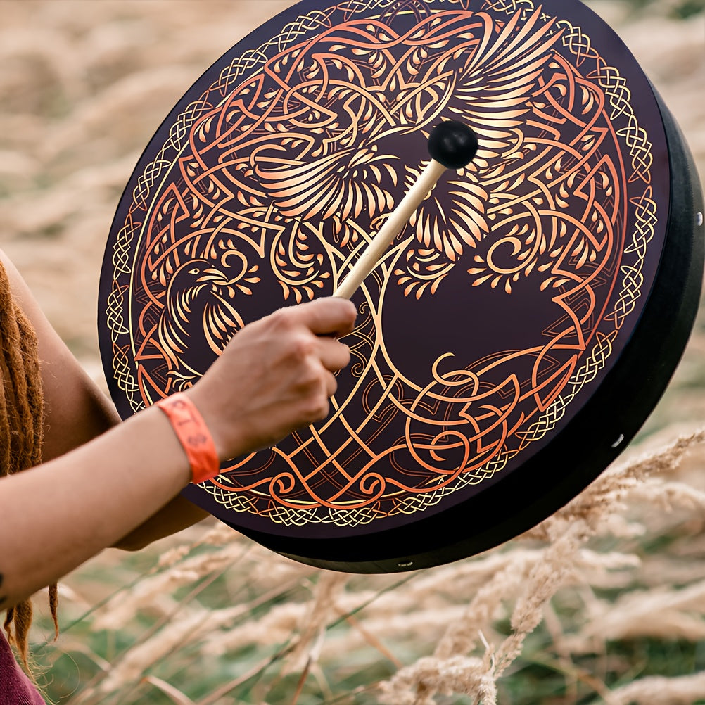 Viking Drum Celtic Knotwork Pattern