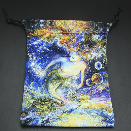 Double-sided Printing Composite Velvet Tarot Storage Bag