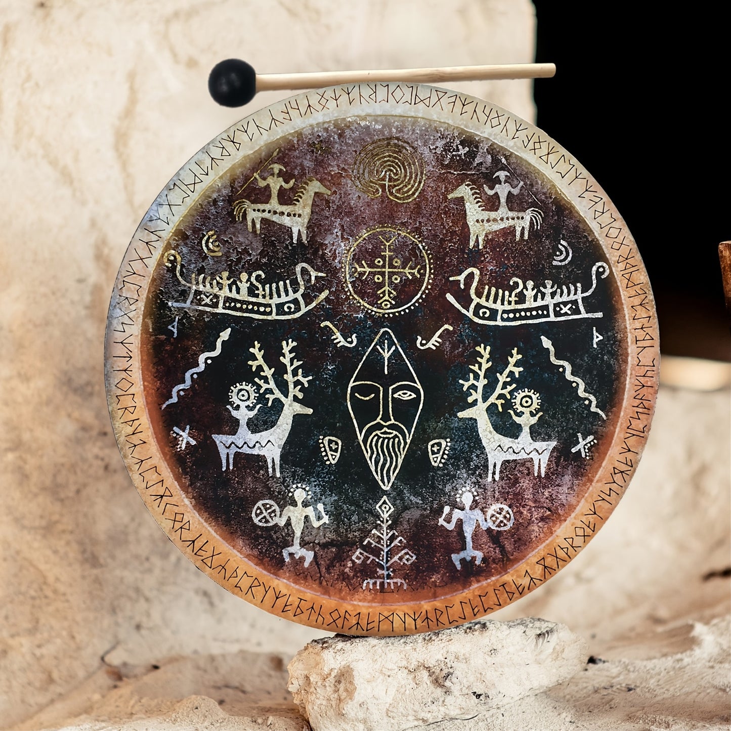 Caveman Drum with a Handle