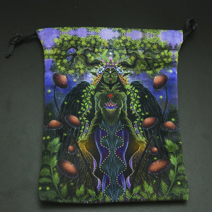 Double-sided Printing Composite Velvet Tarot Storage Bag