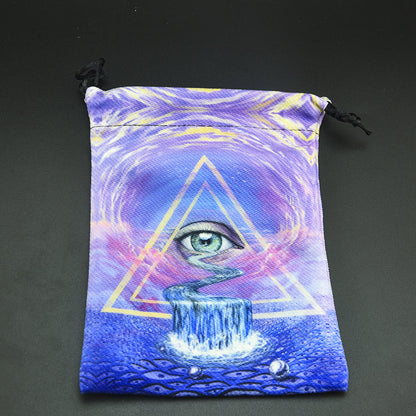 Double-sided Printing Composite Velvet Tarot Storage Bag