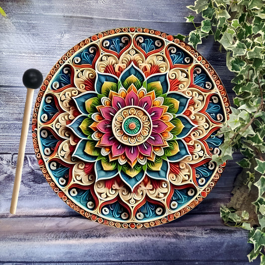 Colorful Mandala Drum