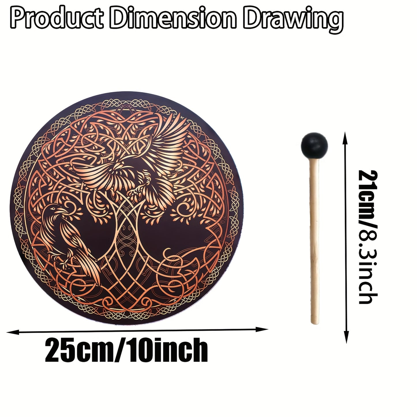 Viking Drum Celtic Knotwork Pattern