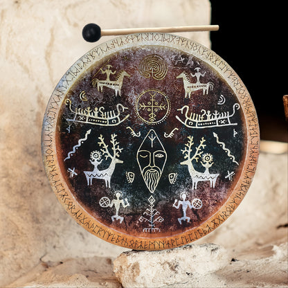 Caveman Drum with a Handle