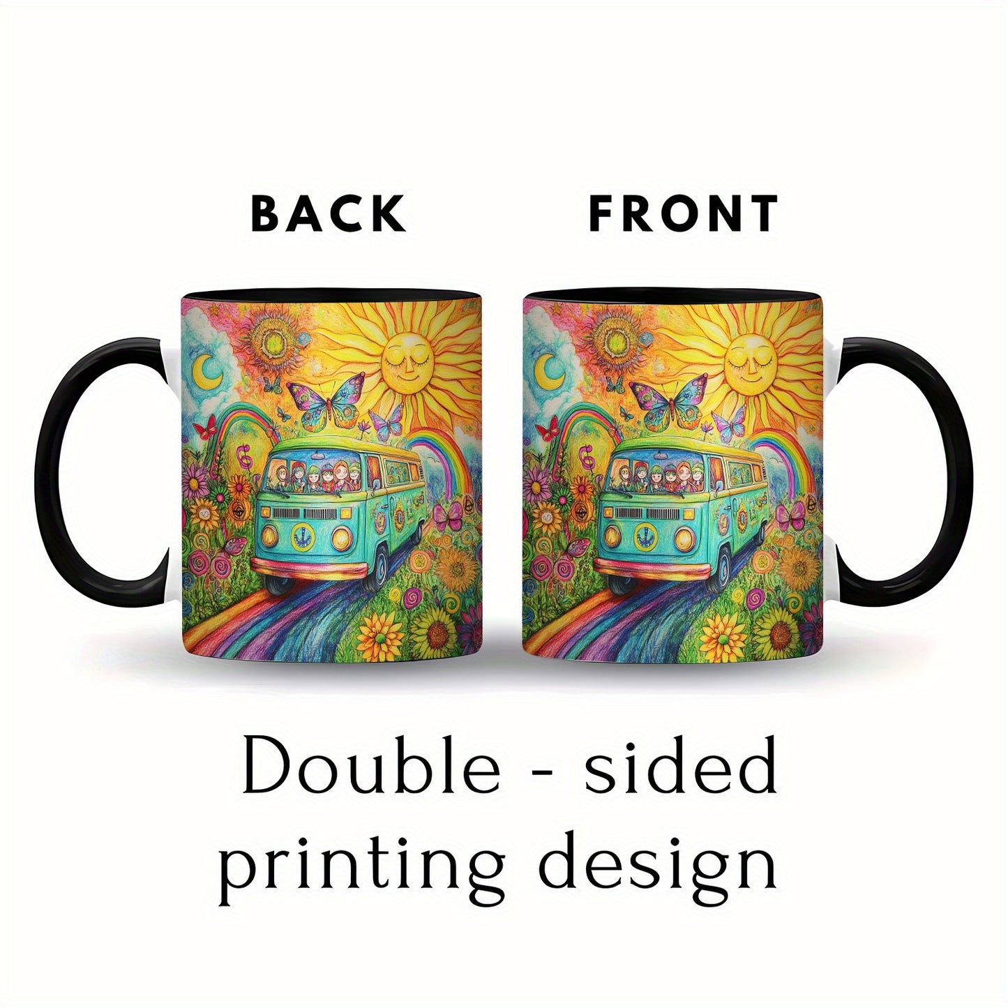 Retro Hippie Van Ceramic Coffee Mug-11oz