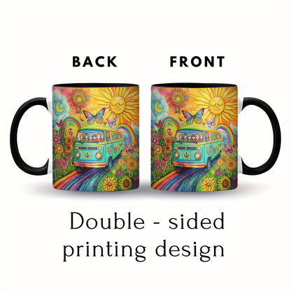 Retro Hippie Van Ceramic Coffee Mug-11oz