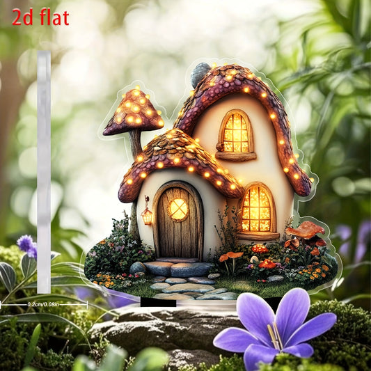 Enchanted Mushroom House Garden Decoration