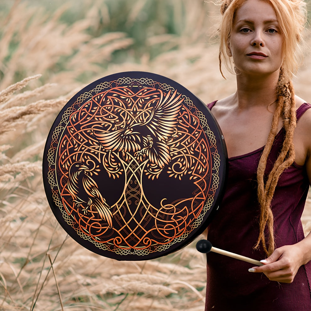 Viking Drum Celtic Knotwork Pattern