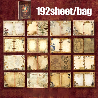 Vintage Style Notebook Set, Gold Foil Writing Pad