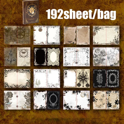 Vintage Style Notebook Set, Gold Foil Writing Pad