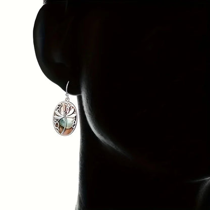 1 Pair/Delicate Ethnic Abalone Shell Dragonfly Earrings Fashionable Women's Jewelry Gift