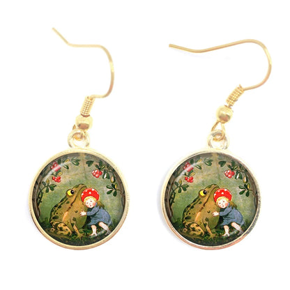Frog Fairy Tale Drop Earrings – Enchanting Design