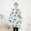 Adult Wearable Hoodie With Socks Oversized Hooded Blanket