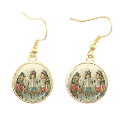 Frog Fairy Tale Drop Earrings – Enchanting Design