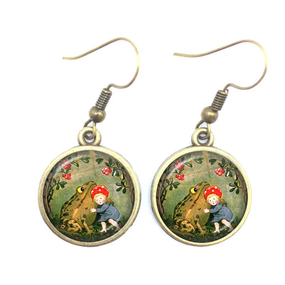 Frog Fairy Tale Drop Earrings – Enchanting Design