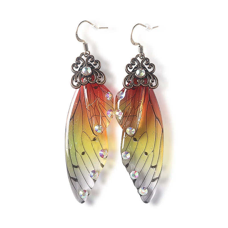 Colorful Butterfly Wing Earrings