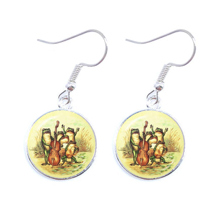Frog Fairy Tale Drop Earrings – Enchanting Design