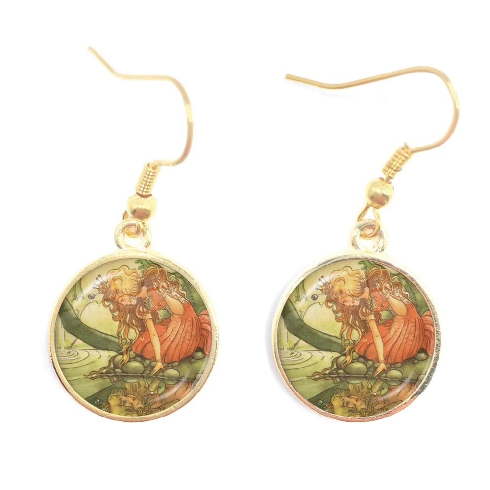 Frog Fairy Tale Drop Earrings – Enchanting Design