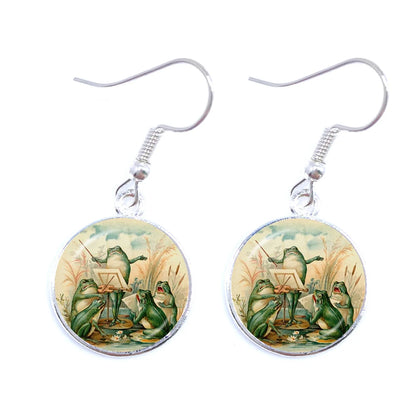 Frog Fairy Tale Drop Earrings – Enchanting Design