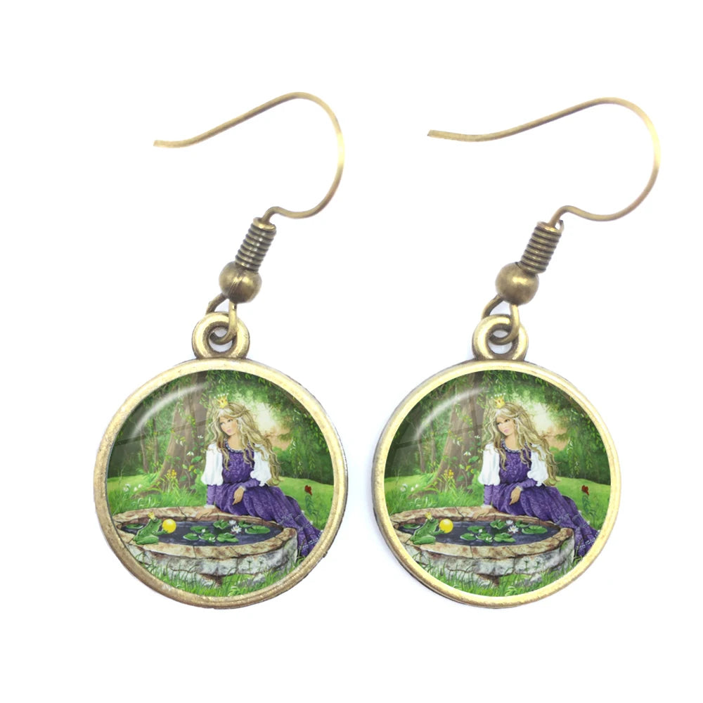 Frog Fairy Tale Drop Earrings – Enchanting Design