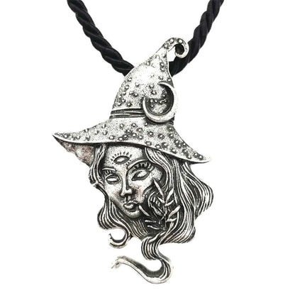 Wicca Crescent Moon Spells Witches Jewelery Goth Necklaces Women Punk Accessories Wiccan Supplies