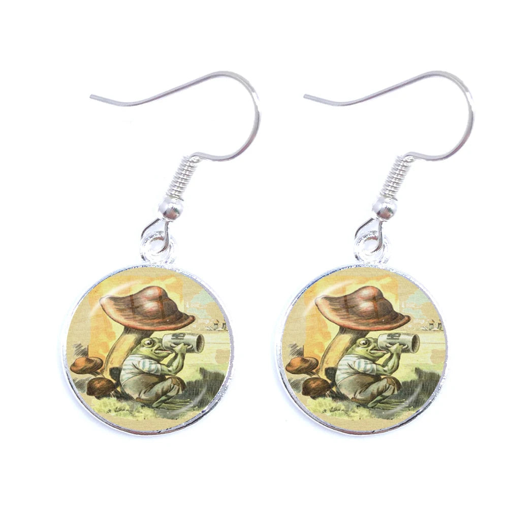 Frog Fairy Tale Drop Earrings – Enchanting Design