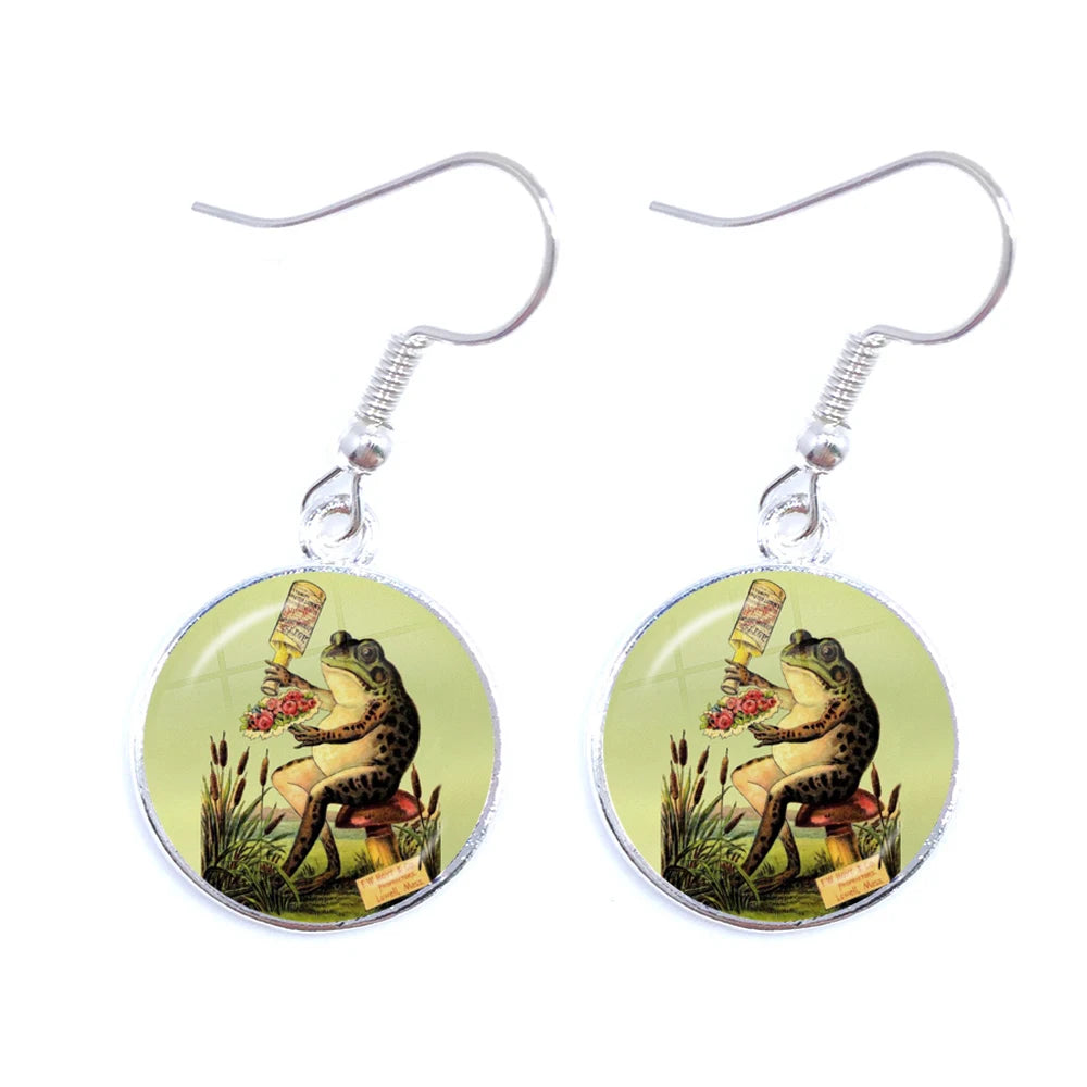 Frog Fairy Tale Drop Earrings – Enchanting Design