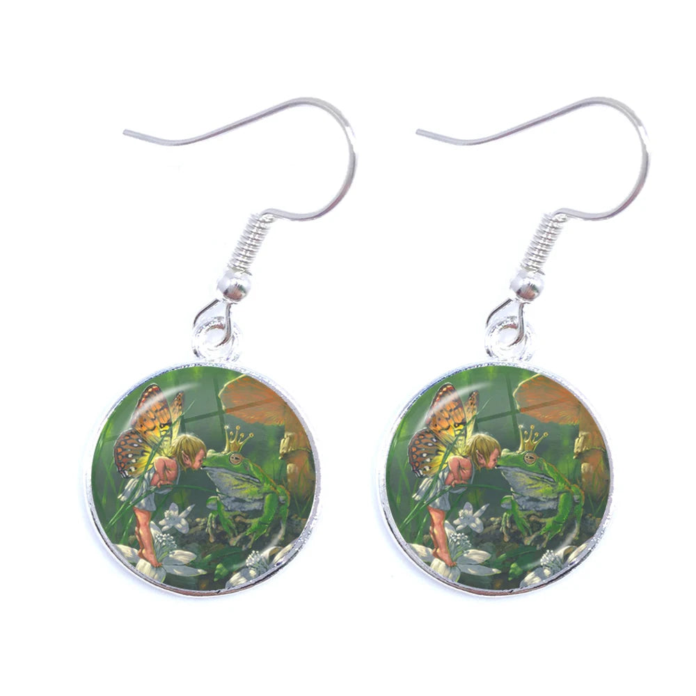 Frog Fairy Tale Drop Earrings – Enchanting Design