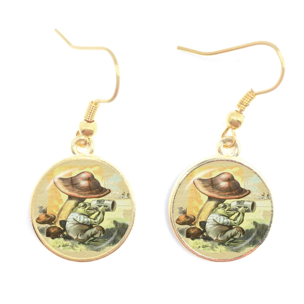 Frog Fairy Tale Drop Earrings – Enchanting Design