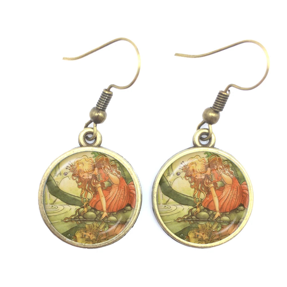 Frog Fairy Tale Drop Earrings – Enchanting Design