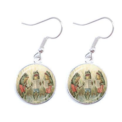 Frog Fairy Tale Drop Earrings – Enchanting Design