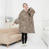 Adult Wearable Hoodie With Socks Oversized Hooded Blanket