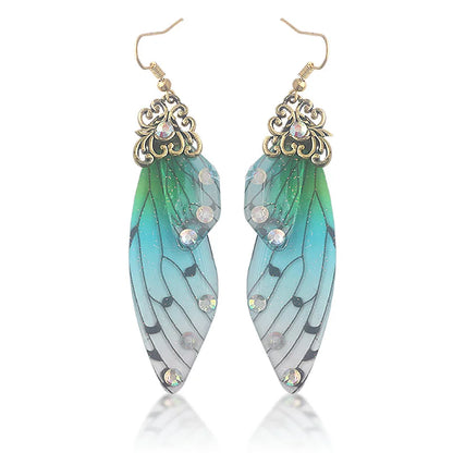 Colorful Butterfly Wing Earrings