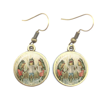 Frog Fairy Tale Drop Earrings – Enchanting Design